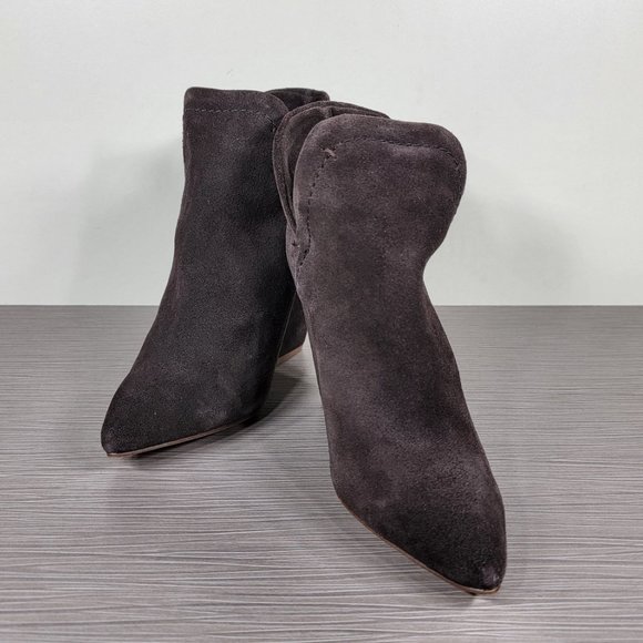 Splendid Cheryl Split Shaft Bootie, Brown Suede, Womens Size 9 & 9.5 - Picture 4 of 9